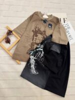 تیشرت لانگ BALENCIAGA(رنگ جدید)کد۱۵۷۲ - Image 6