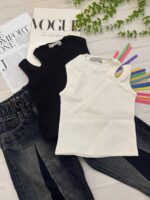 تاپ دخترانه سرشانه باز کد۱۶۱۰ - Image 5