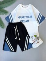 تیشرت شلوارک اسپرت MAKE YOUR DREAM کد۱۶۳۵ - Image 3