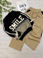 ست بلوزدورس وشلوار بگ دخترانهSMILE کد۱۶۶۸ - Image 4