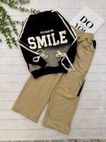 ست بلوزدورس وشلوار بگ دخترانهSMILE کد۱۶۶۸