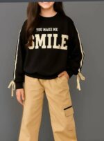 ست بلوزدورس وشلوار بگ دخترانهSMILE کد۱۶۶۸ - Image 2