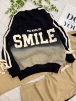 ست بلوزدورس وشلوار بگ دخترانهSMILE کد۱۶۶۸ - Image 3