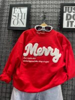 بلوز اسپرت کریسمسی merry کد۱۷۳۰ - Image 3