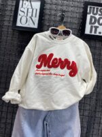 بلوز اسپرت کریسمسی merry کد۱۷۳۰ - Image 4
